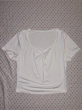Baillin Dress Women’s White Ruched Sweetheart Stretch Top XL NWOT
